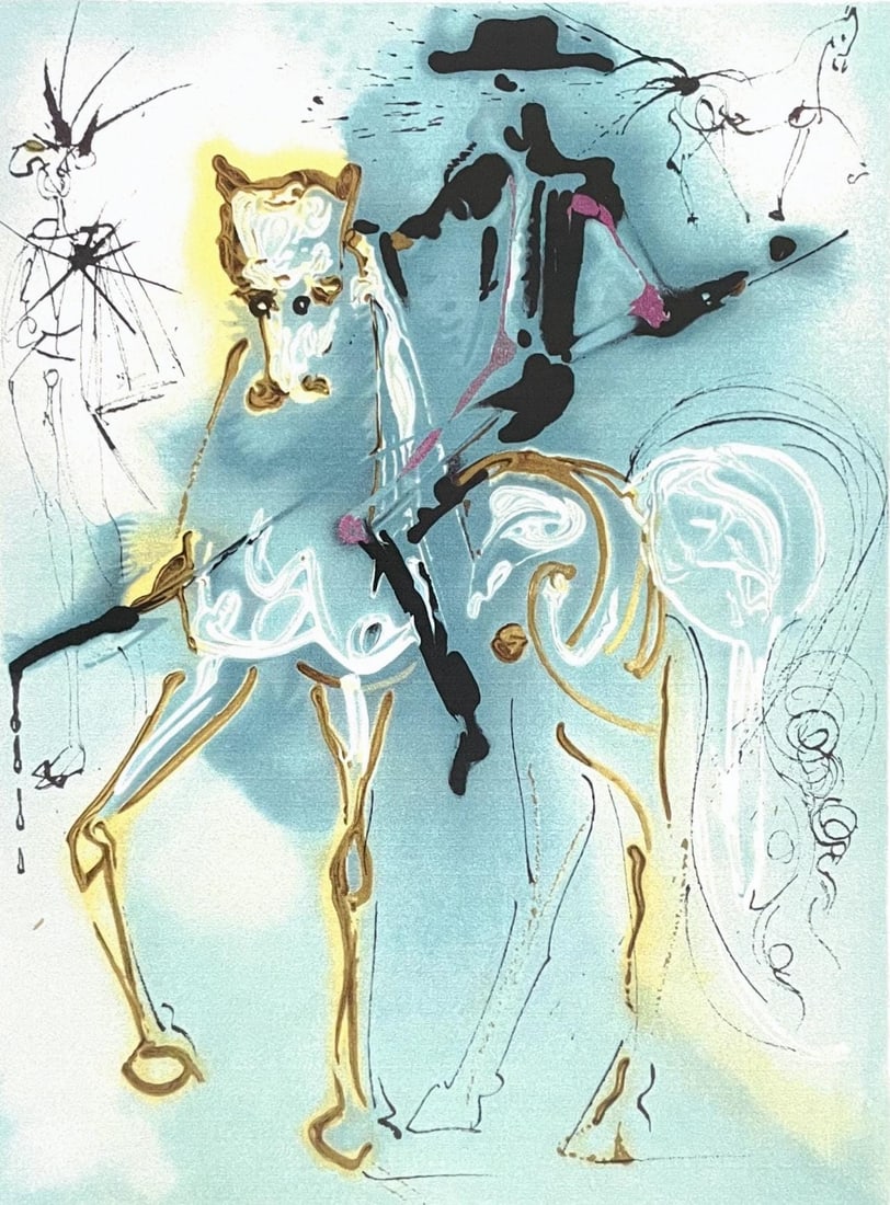 Salvador Dali, Le Picador, Signed, Limited Edition Offset Lithograph: Offset lithograph on velin paper. Paper Size: 22 x 14.5 inches. Inscription: Fac-simile signed and numbered, as issued. Condition: Excellent. Notes: Published and printed by Alternative Graphics, Buff