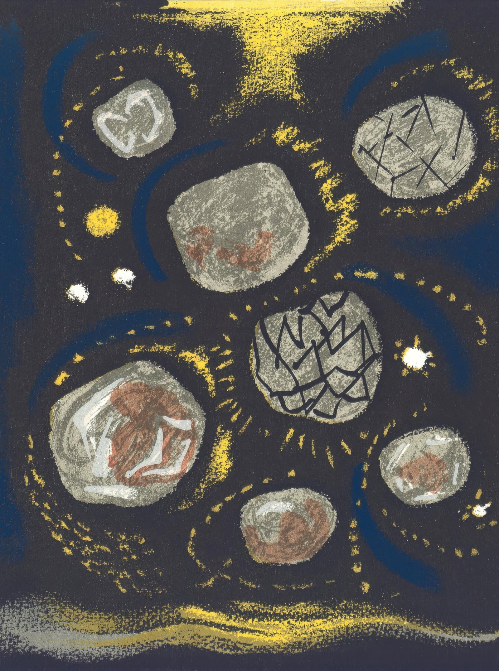 Andre Masson, Untitled, from Albert Camus, oeuvres completes, Limited Edition Lithograph, 1962 (1 of 4)