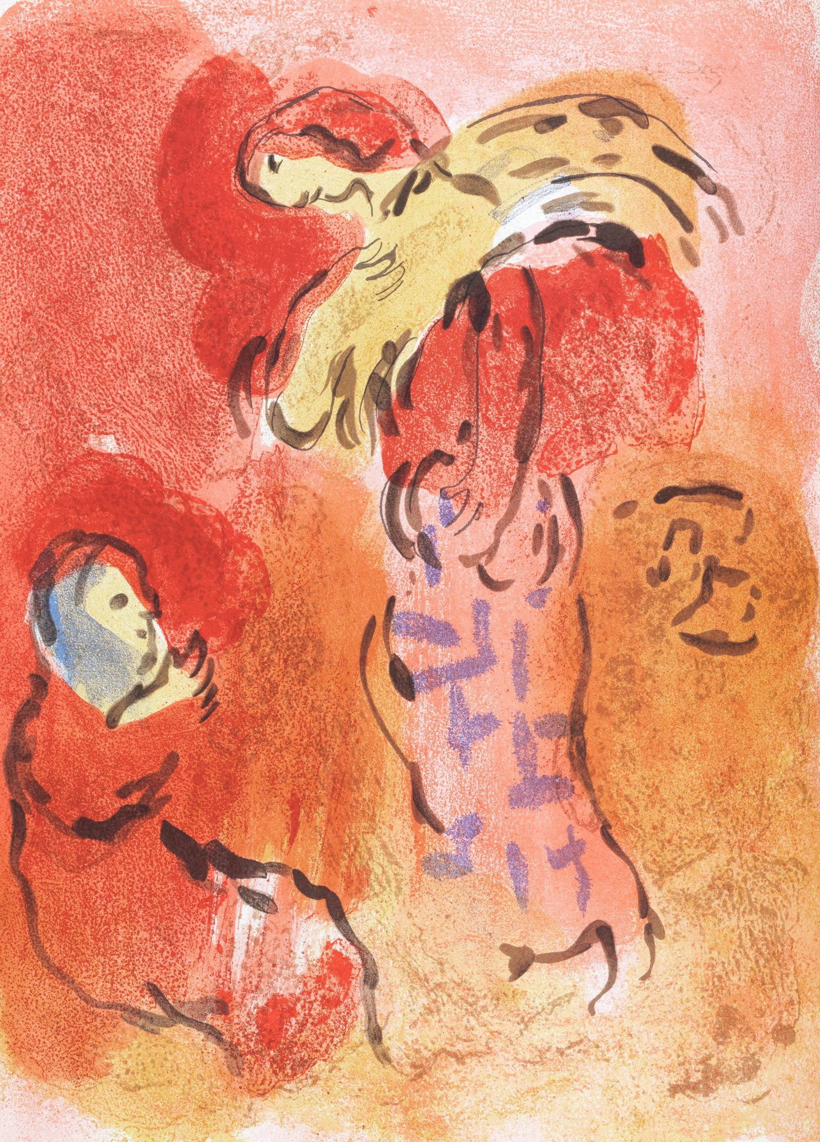 Marc Chagall, Ruth Glaneuse (Mourlot 117-46; Cramer 25), Dessins Pour La Bible, Verve, Revue, (1 of 4)