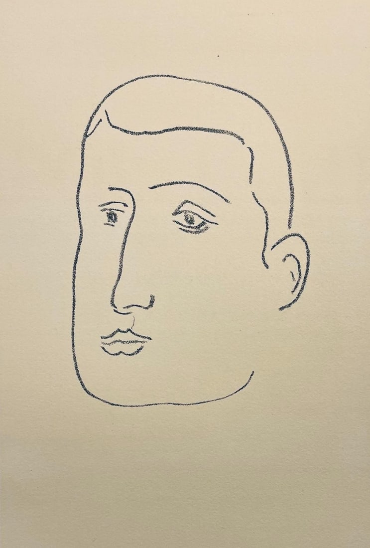 Henri Matisse, Composition (Duthuit 31), Apollinaire, Limited Edition Lithograph: Lithograph on velin a la forme des papeteries d'Arches paper. Unsigned and unnumbered. Paper Size: 12.99 x 9.84 inches. Excellent condition. Notes: From the folio, Apollinaire, Henri Matisse, 1952.