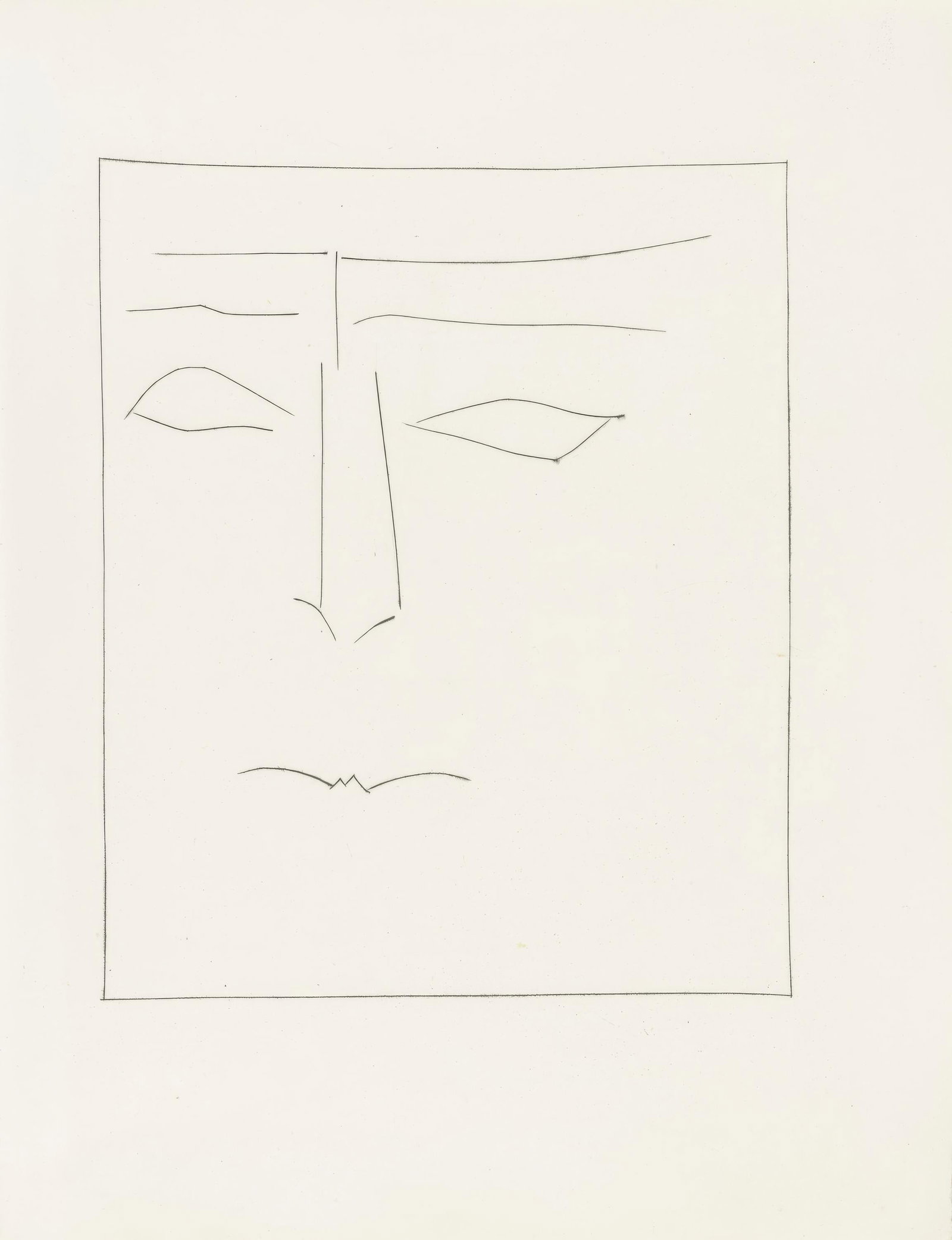 Pablo Picasso, Untitled, from Carmen, Limited Edition Engraving, 1949: This exquisite engraving by Pablo Picasso (1881-1973), titled Sans titre (Untitled), from the folio Picasso, Carmen (Picasso, Carmen), originates from the 1949 edition published by La Bibliotheque