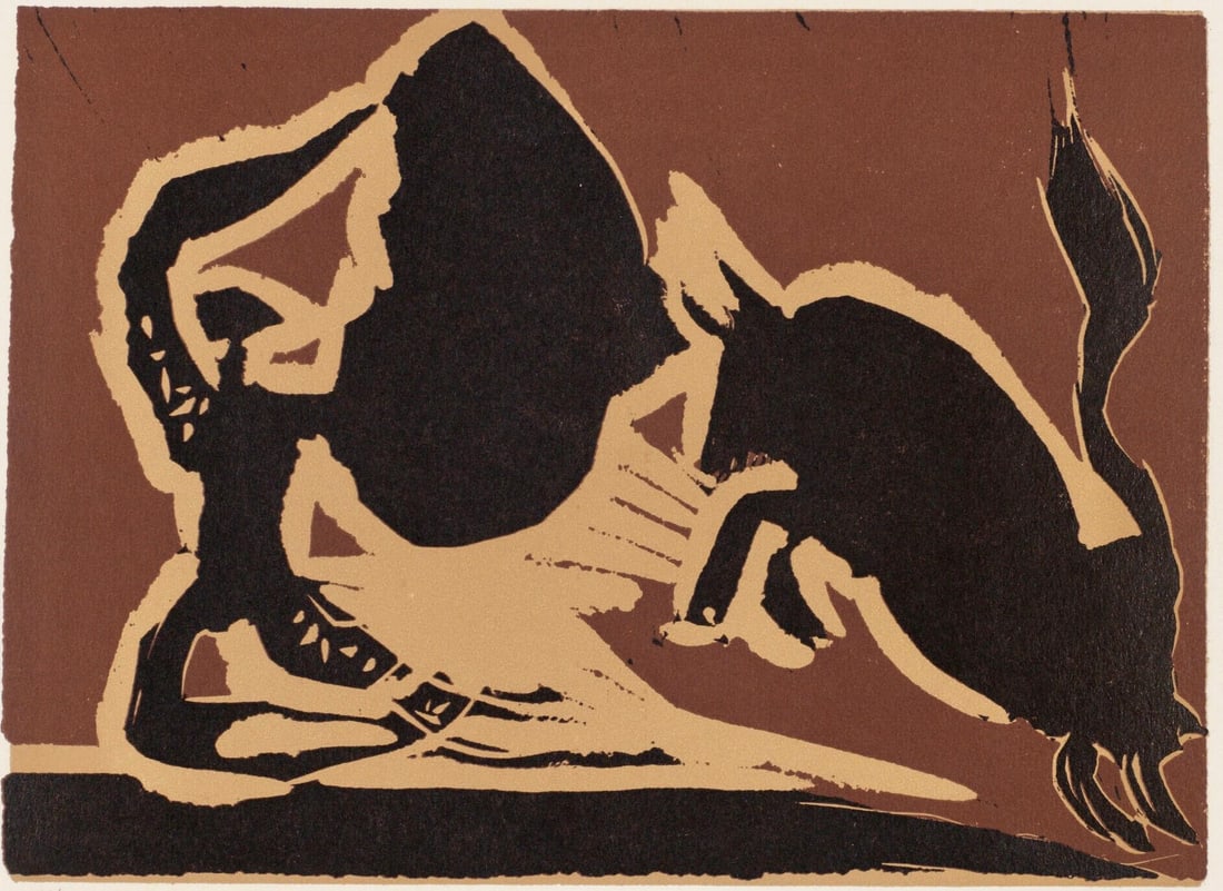 Pablo Picasso, Farol (Orozco 214), Grabados al linoleo, Limited Edition Linocut (1 of 4)