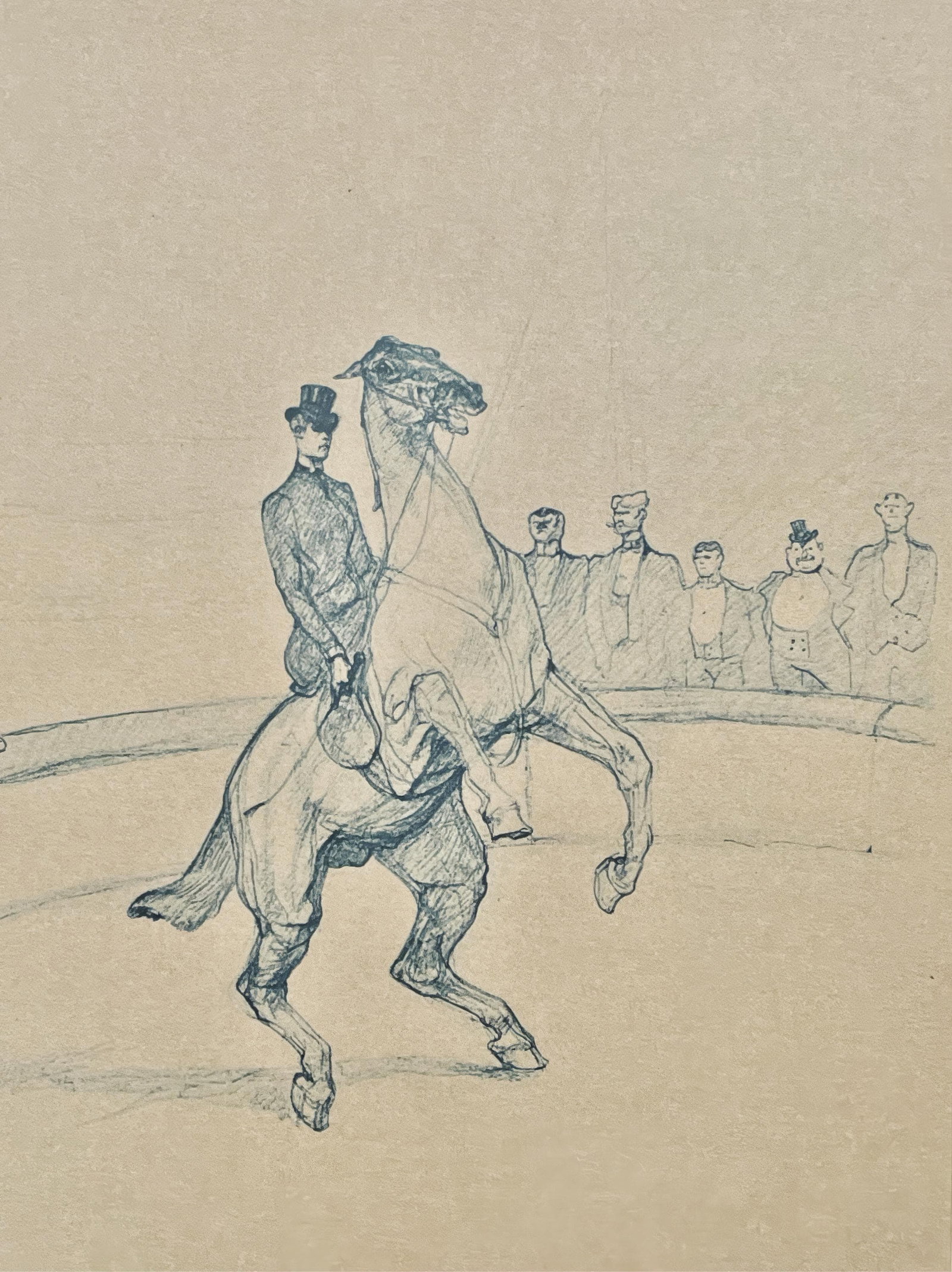 Henri de Toulouse-Lautrec, High School Equestrian, Pointing, Limited Edition Lithograph, 1967 (1 of 4)