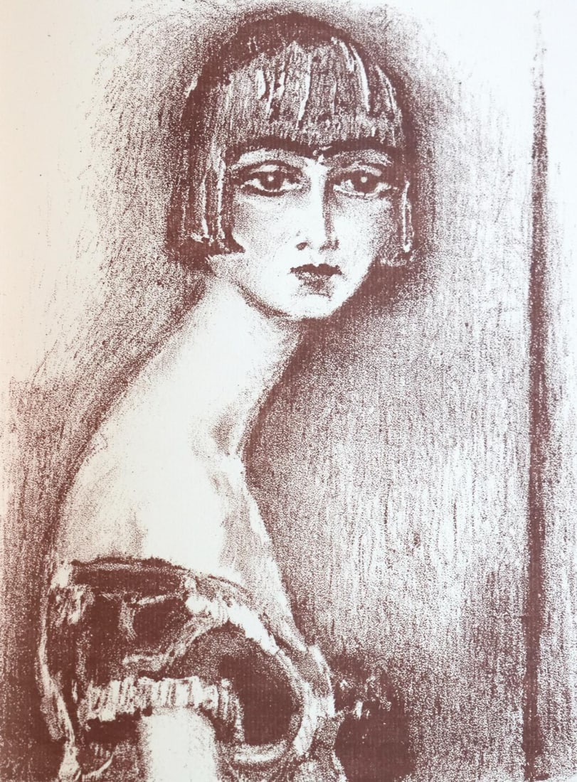 Kees van Dongen, La Perruque d'argent (Juffermans 6), Van Dongen, Limited Edition Lithograph: Lithograph on velin paper. Paper size: 10.25 x 7.75 inches. Excellent condition. Unsigned and unnumbered, as issued. Notes: From the album, Van Dongen, 1925. Published by Henri Floury, Paris; printed