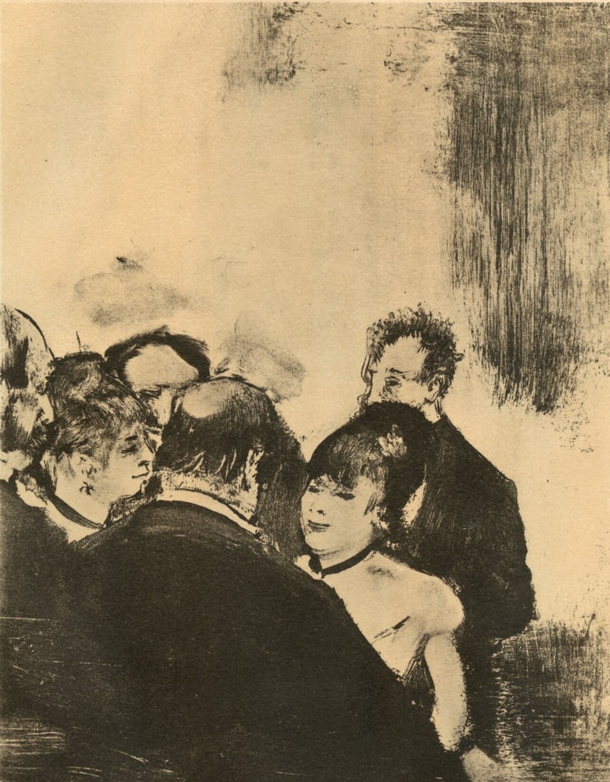 Edgar Degas, Famille Cardinal, E. Degas Monotypes, Limited Edition Monotype (1 of 4)