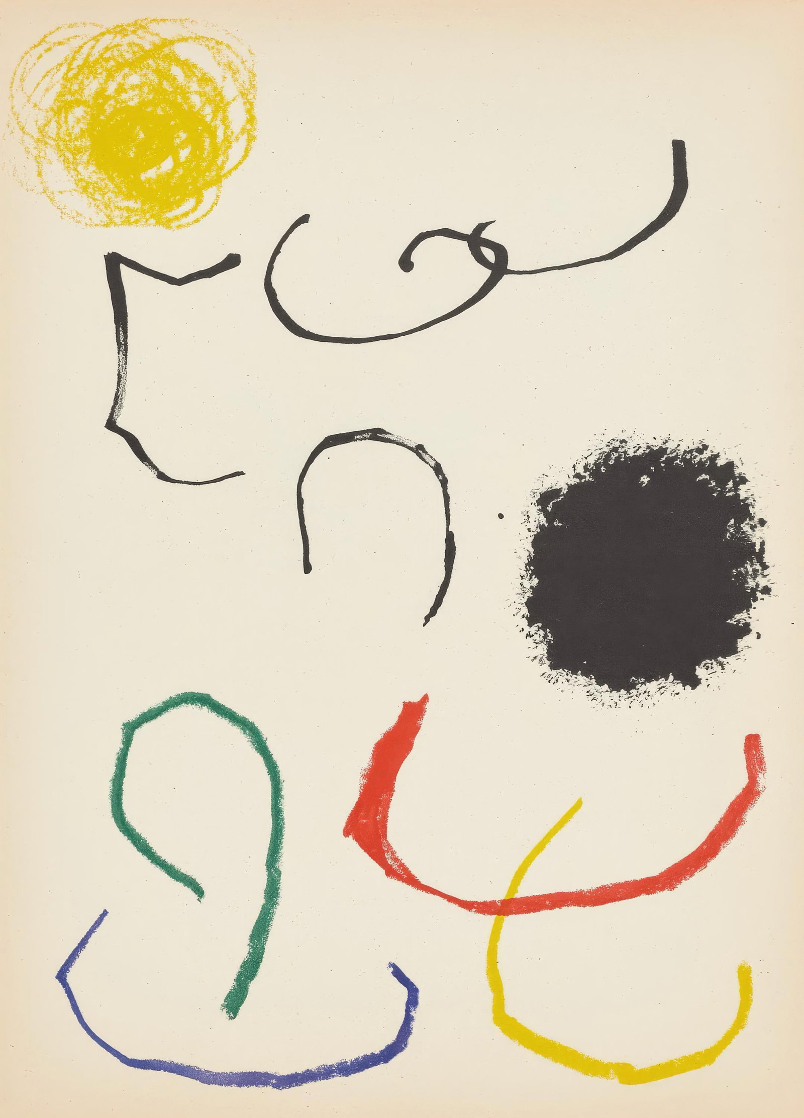 Joan Miro, Untitled, from Miro, Recent Unpublished Work, Limited Edition Lithograph, 1964 (1 of 4)