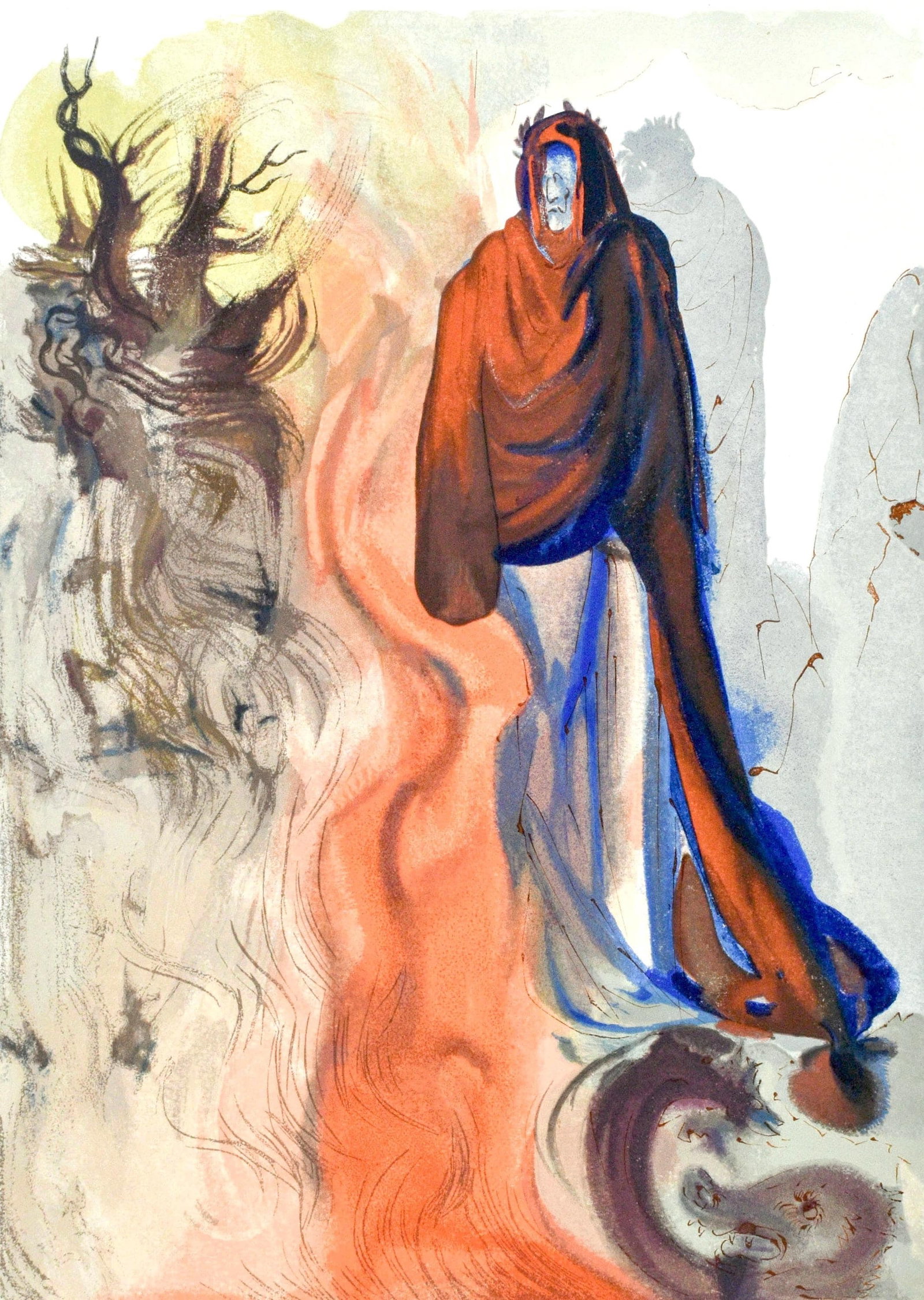 Salvador Dali, L'Enfer XXXIV (Michler/Lopsinger 1039-1138; Field 189-200), La Divine Comedie, (1 of 4)