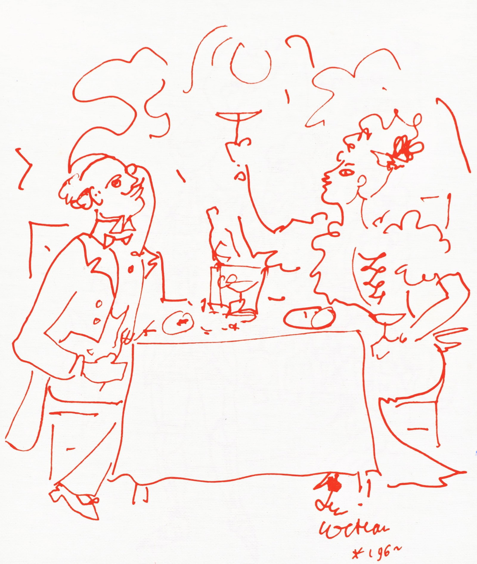 Jean Cocteau, Untitled, from Recipes for a Friend, illustrations by Jean Cocteau, Limited Edition (1 of 4)
