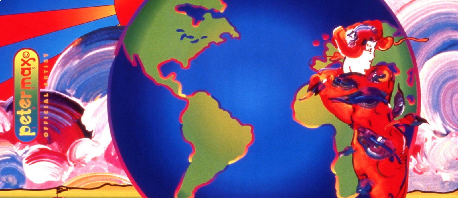 Peter Max, Earth Day, 1995, Hand Signed, Official Edition Offset Lithograph - 2