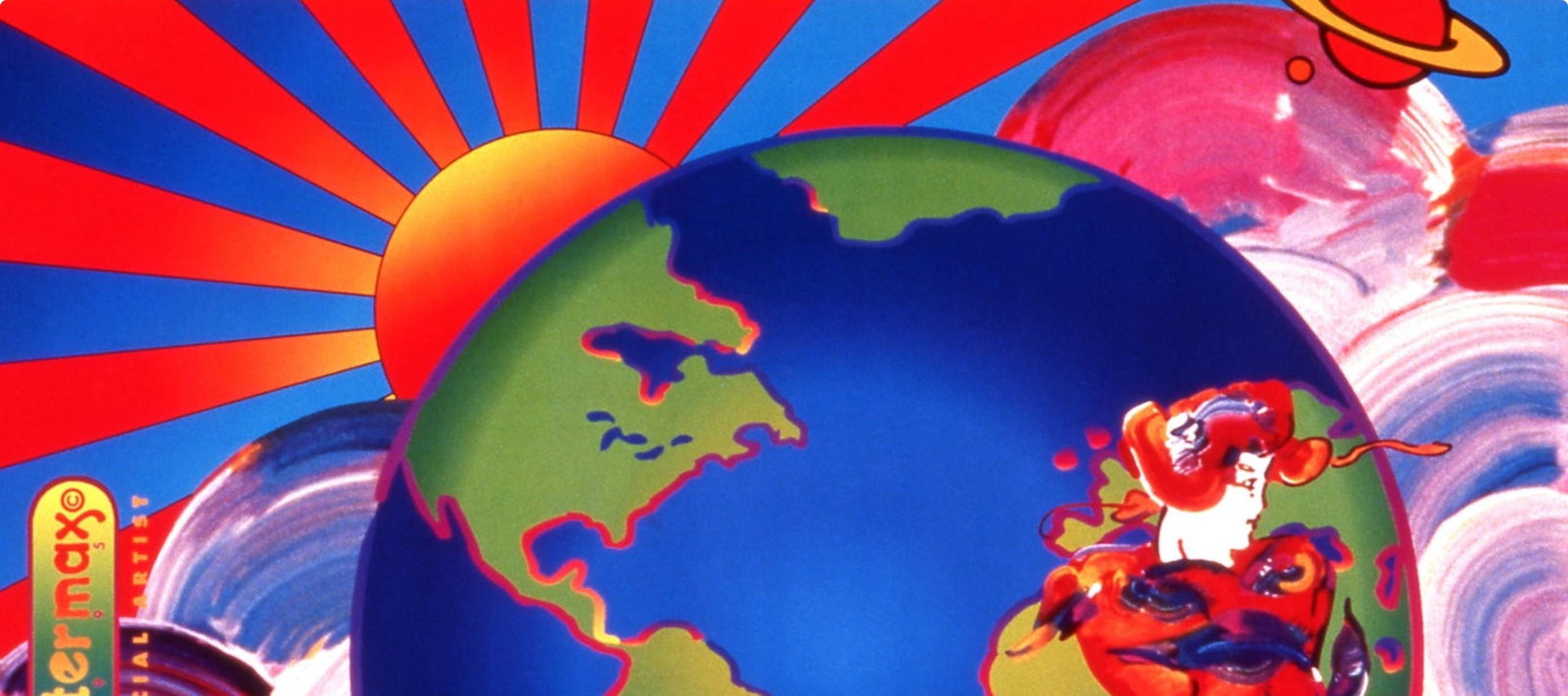 Peter Max, Earth Day, 1995, Hand Signed, Official Edition Offset Lithograph - 3