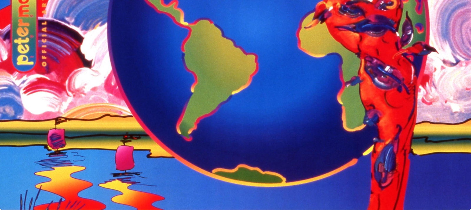 Peter Max, Earth Day, 1995, Hand Signed, Official Edition Offset Lithograph - 4