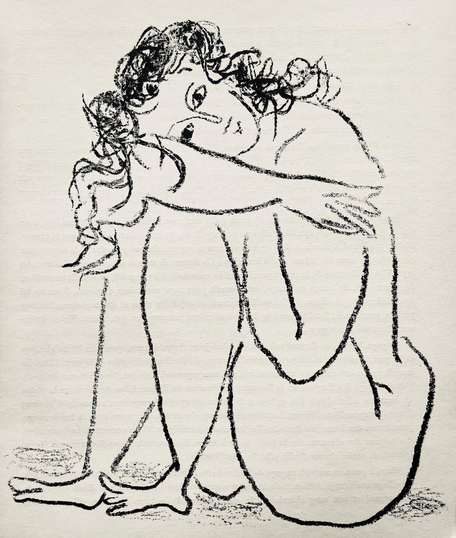 Andre Marchand, Composition, pierre a feu provence noire, Limited Edition Lithograph (1 of 4)