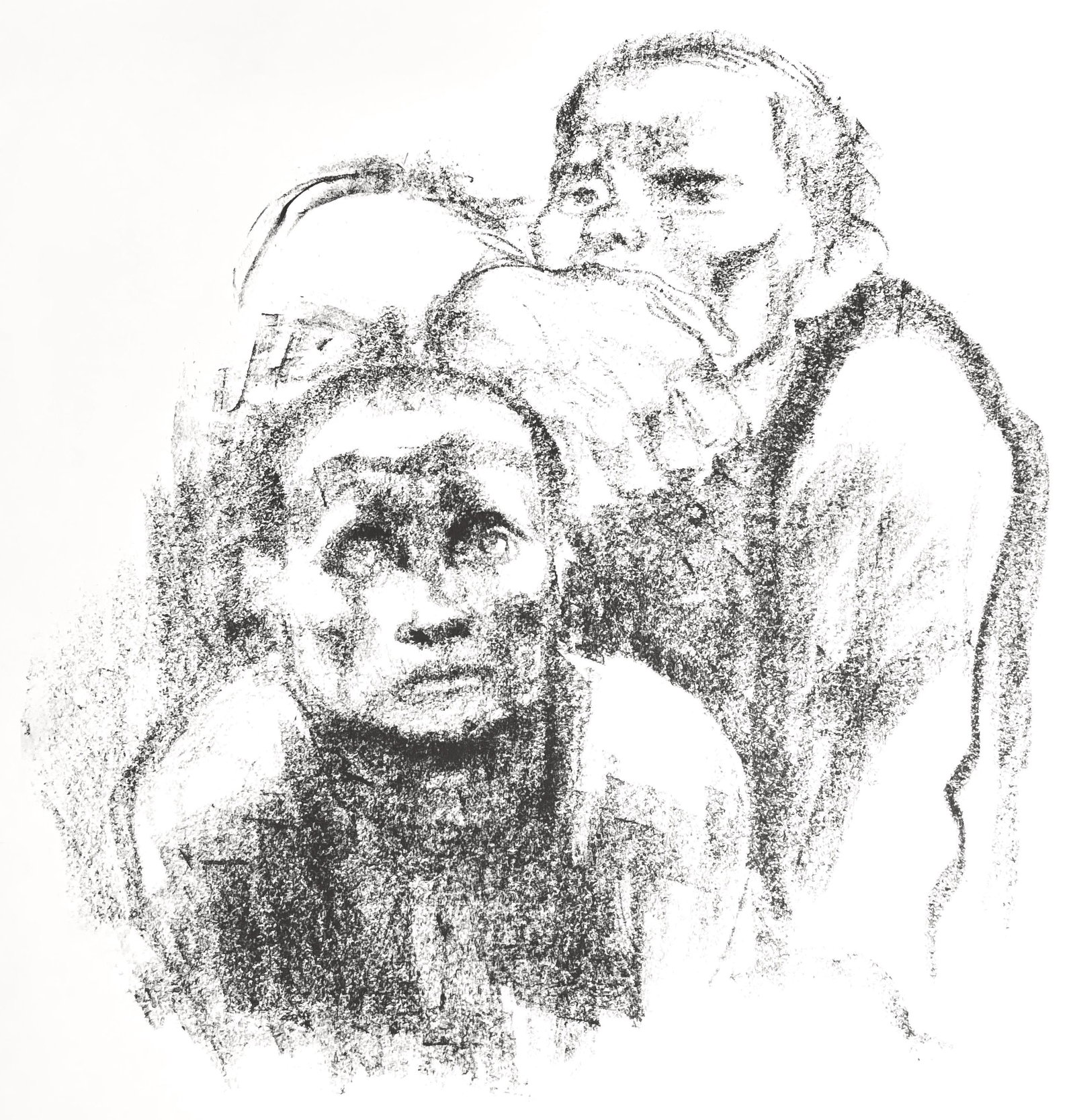 Kathe Kollwitz, Two Prisoners Listening to Music, from Ten Lithographs, Limited Edition Lithograph, (1 of 4)