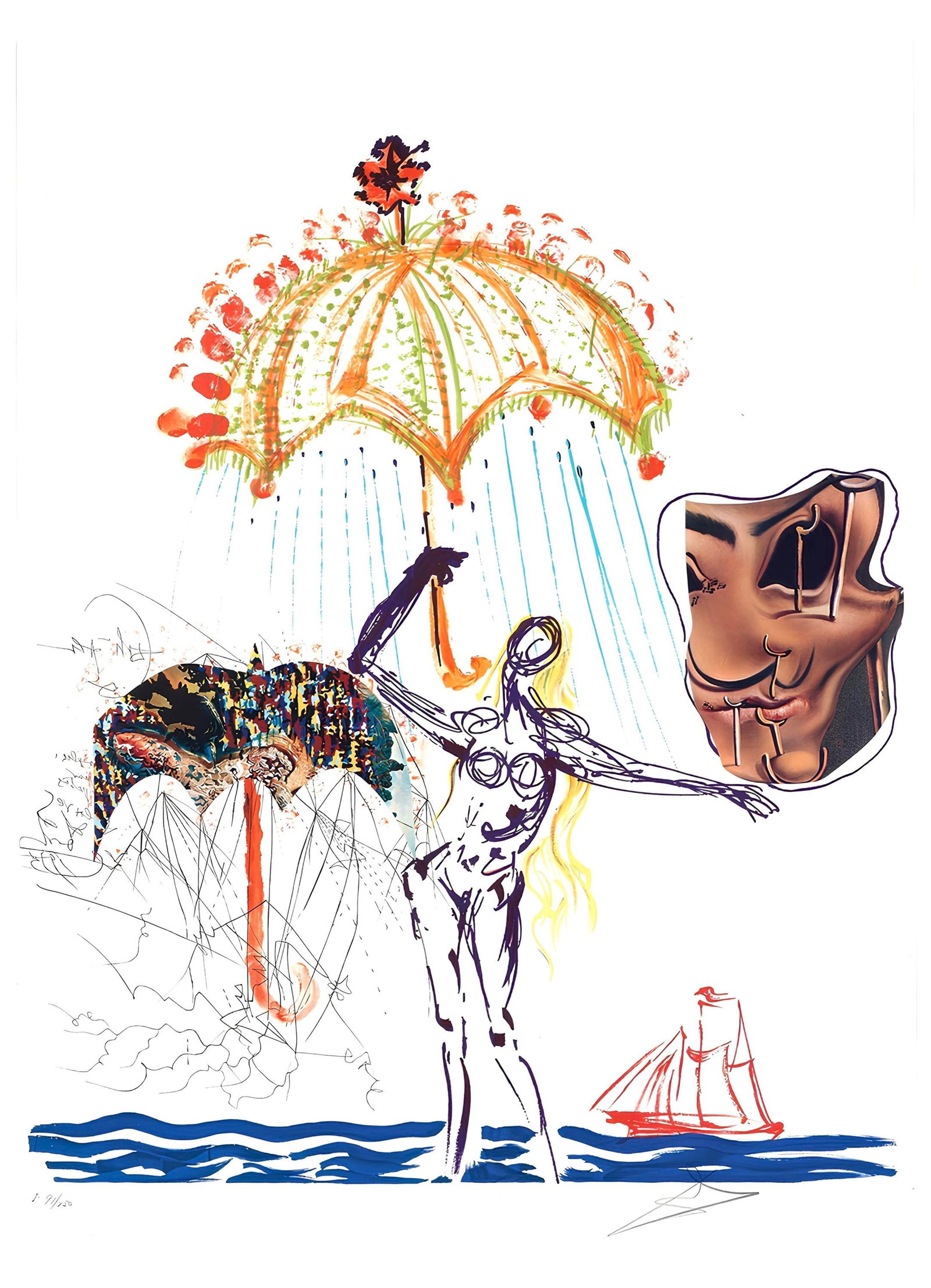 Salvador Dali, Antiombrelle a atomiseurs de liquides (M/L 822-831; Field 75-13), Imaginations et (1 of 4)