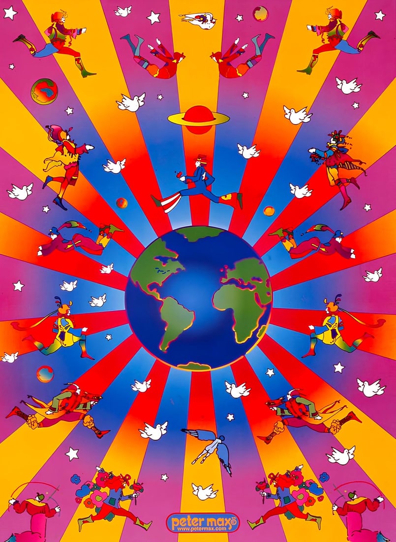 Peter Max, Earth Day, 2000, Hand Signed, Official Edition Offset Lithograph - 2