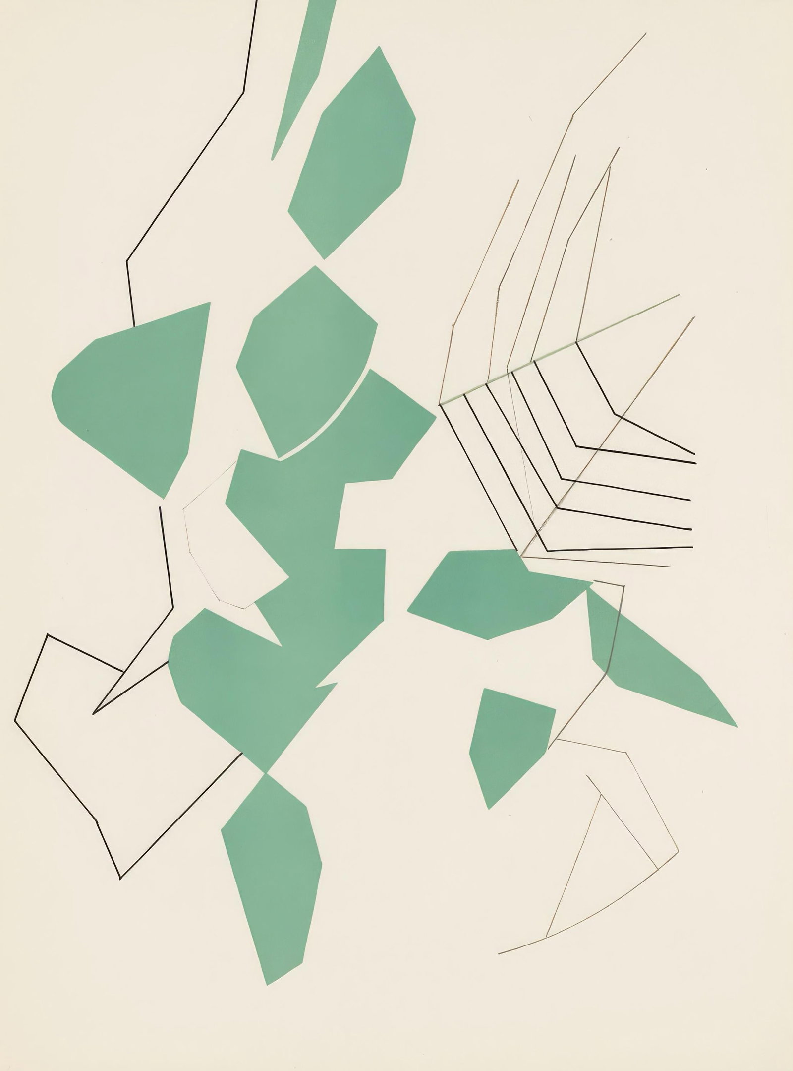 Andre Beaudin, Escaped Leaves, from Memories and Portraits of Artists, Limited Edition Lithograph, (1 of 4)