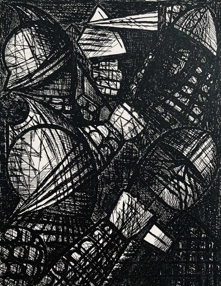 Marcel Gromaire, Le Combat, Scene XXV, Shakespeare, Macbeth, Eaux-fortes de Gromaire, Limited (1 of 4)