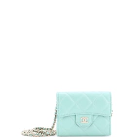 Chanel Classic Flap Card Holder on Chain