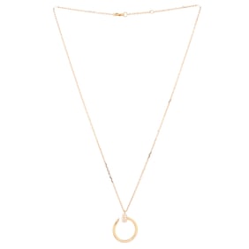 Cartier Juste un Clou Pendant Necklace 18K Rose Gold with Diamonds