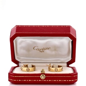 Cartier Love Hoop Earrings 18K Yellow Gold 5.5mm