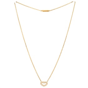 Cartier C Heart de Cartier Pendant Necklace 18K Yellow Gold with Pave Diamonds