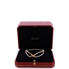 Cartier Trinity On Cord Bracelet Silk Cord with 18K Tricolor Gold