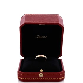 Cartier C de Cartier Wedding Band Ring 18K Rose Gold with Diamond