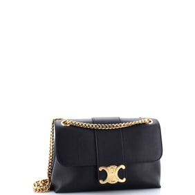 Celine Victoire Flap Shoulder Bag Leather Medium