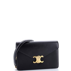 Celine Margo Triomphe Wallet on Chain Leather