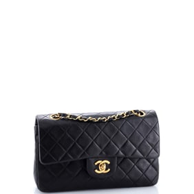 Chanel Vintage Classic Double Flap Bag Quilted Lambskin Small