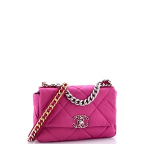 Chanel 19 Flap Bag Quilted Canvas Medium