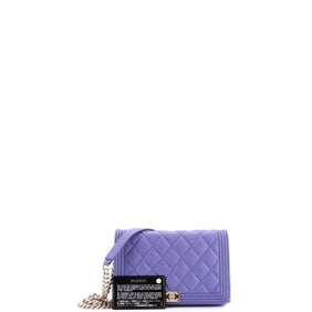 Chanel Boy Wallet on Chain Quilted Caviar