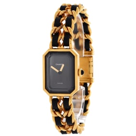 Chanel Premiere Rock Quartz Watch Plated Metal and Leather 20