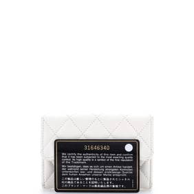 Chanel Classic Flap Card Case Quilted Caviar