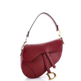 Christian Dior Saddle Handbag Leather Medium