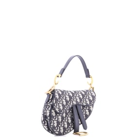 Christian Dior Saddle Handbag Oblique Canvas Mini