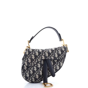 Christian Dior Saddle Handbag Oblique Canvas Mini