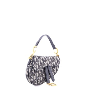 Christian Dior Saddle Handbag Oblique Canvas Mini
