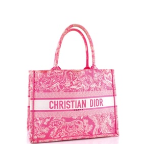 Christian Dior Book Tote Embroidered Canvas Medium