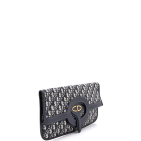 Christian Dior Fold Over Clutch Oblique Canvas