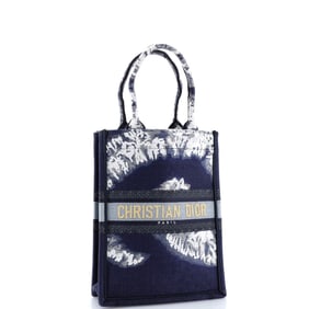 Christian Dior Book Tote Embroidered Canvas Vertical