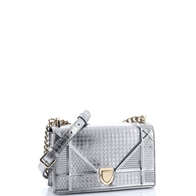 Christian Dior Diorama Flap Bag Cannage Embossed Calfskin Small