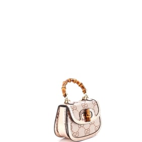 Gucci Bamboo 1947 Top Handle Bag Jumbo GG Crystal Embellished Satin Mini