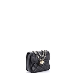 Gucci Deco Chain Flap Bag Mixed Matelasse Leather Mini