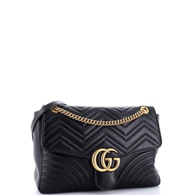 Gucci GG Marmont Flap Bag Matelasse Leather Large