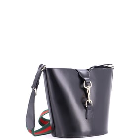 Gucci Jackie Web Bucket Bag Leather
