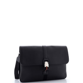 Gucci Web Buckle Wristlet Briefcase Leather