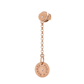 Hermes Gambade Clou de Selle Earrings 18K Rose Gold with Diamonds