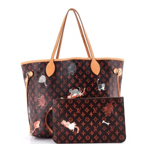 Louis Vuitton Neverfull NM Tote Limited Edition Grace Coddington Catogram Canvas MM