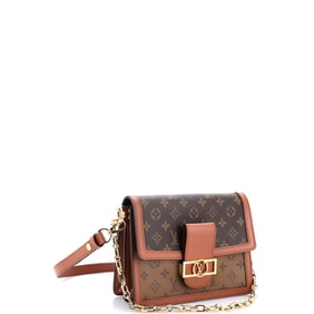 Louis Vuitton Dauphine Shoulder Bag Reverse Monogram Canvas MM